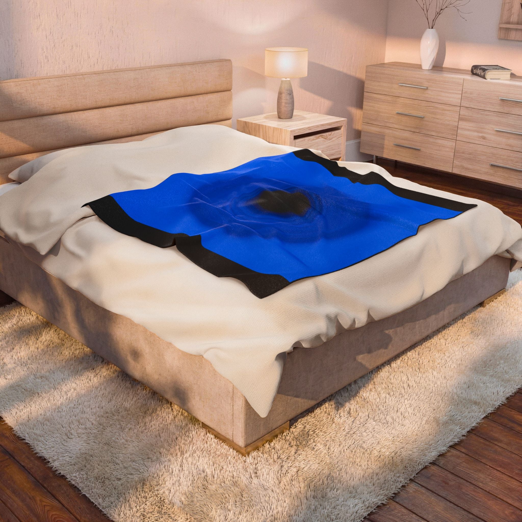 Royal Blue Ring Layer | Velveteen Plush Blanket