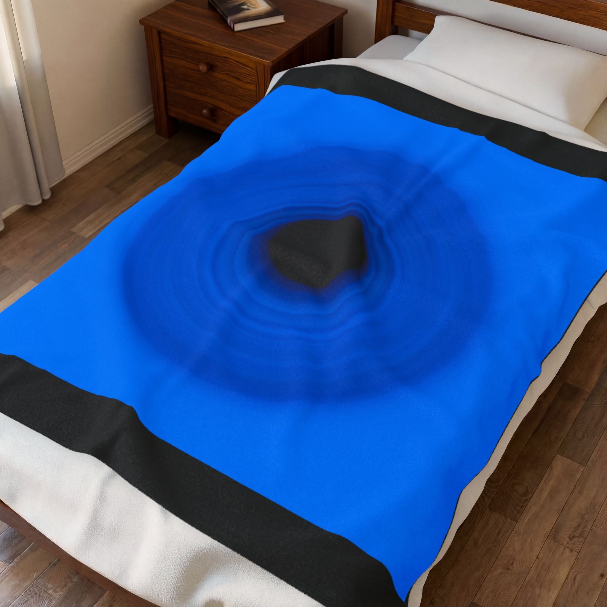 Royal Blue Ring Layer | Velveteen Plush Blanket