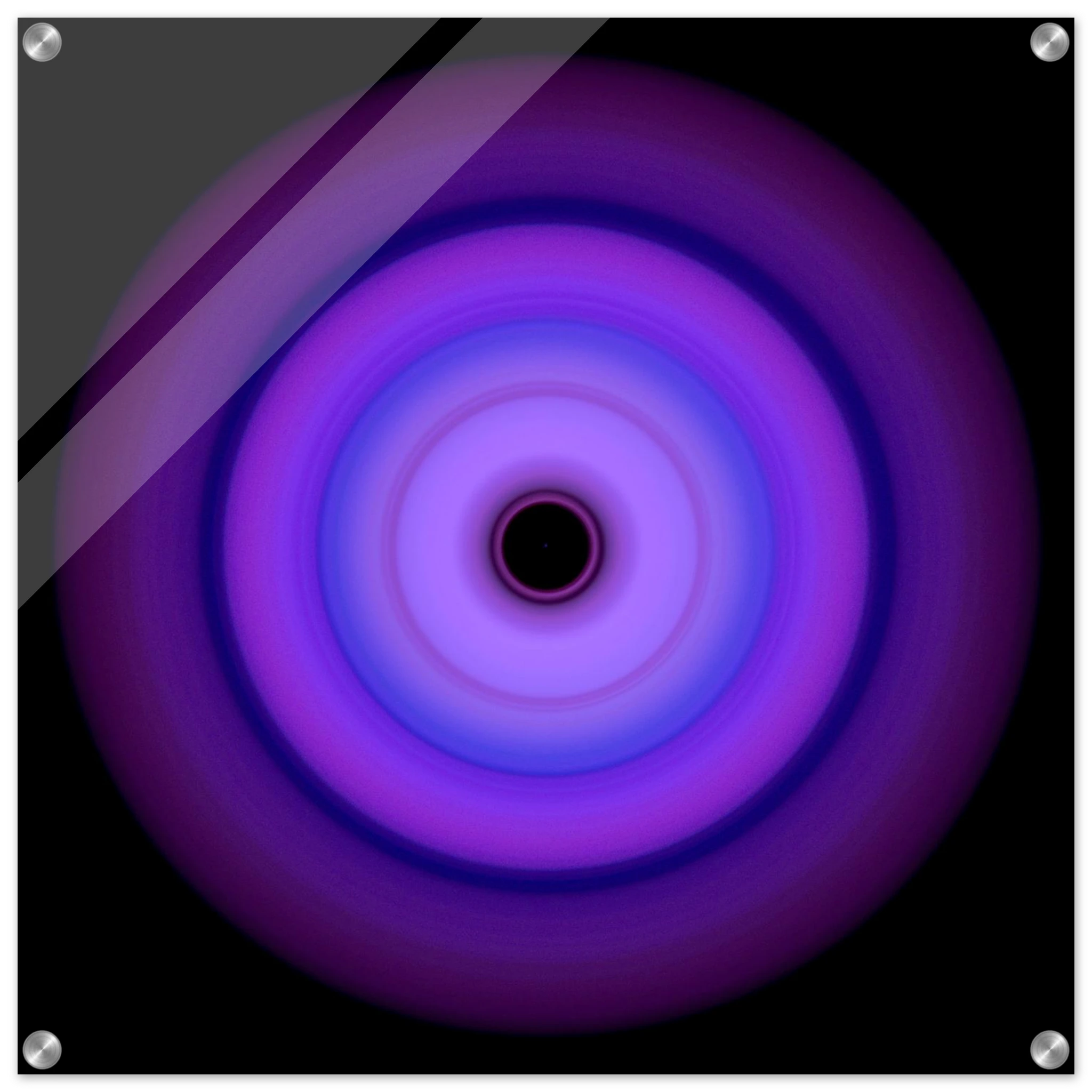Circular aperture pattern with concentric rings transitioning from dark violet center to ice blue outer edges on a white background.